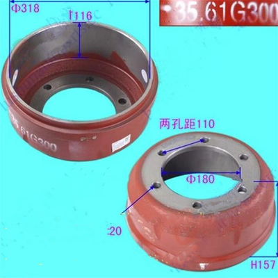 JAC HFC1040 remolque camión rueda de freno tambores de automóvil ajuste de carrocería OEM 2100320390