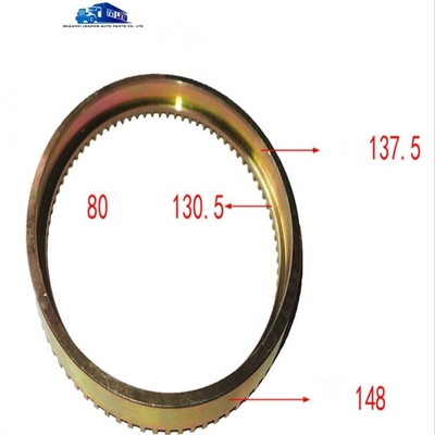 Componentes de las piezas del camión con anillo de engranaje delantero ABS de 80 dientes de metal para accesorios automotrices Foton