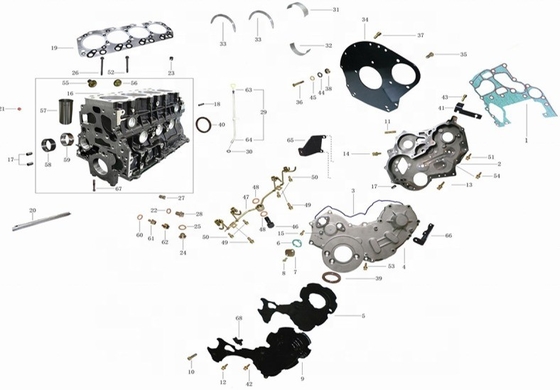 El ensamblaje del motor Xiangling S para iSF3.8 iSF2.8 FOTON confiable y duradero