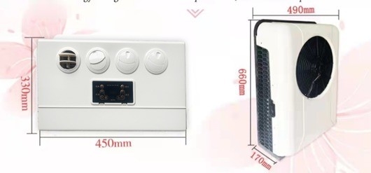 ZC-03A-480s aire acondicionado eléctrico para camión furgoneta barco 400g peso de carga de refrigerante